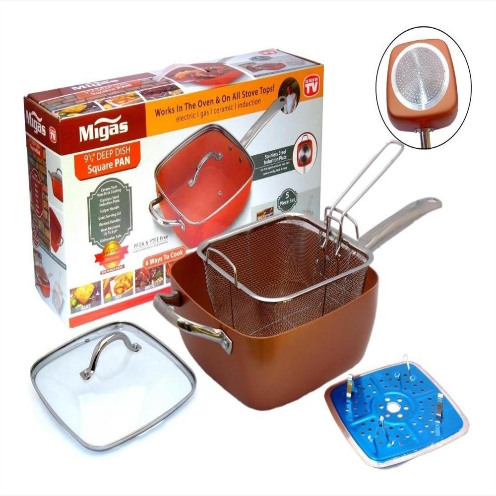 Sartén Cuadrada Migas Para Asar, Freír, Cocinar, Dorar img #1