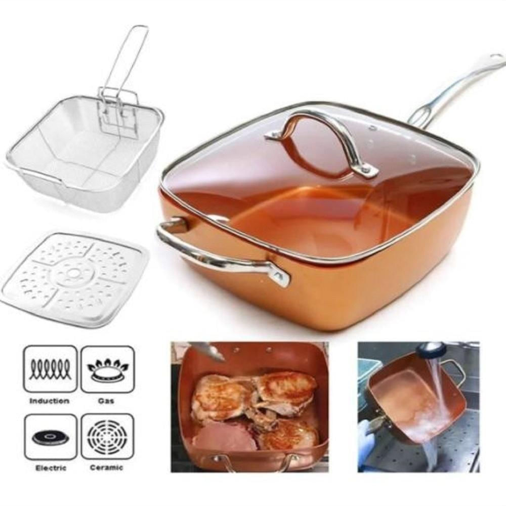 Sartén Cuadrada Migas Para Asar, Freír, Cocinar, Dorar img #2
