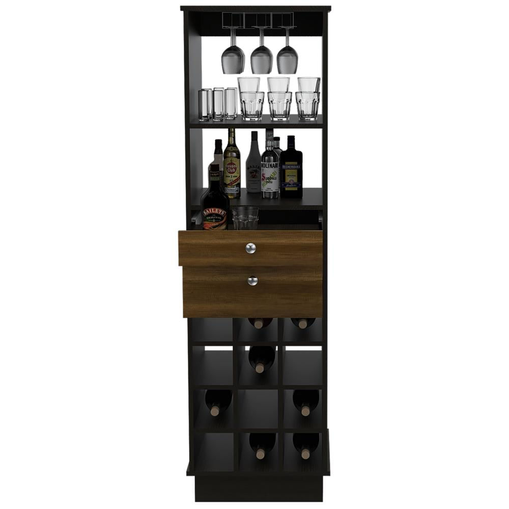 Bar Clasic, Wengue Y Cobre, Con Espacio Para Botellas Y Porta Copas img #3