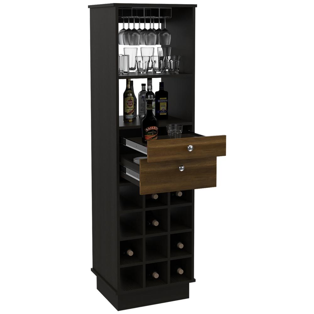 Bar Clasic, Wengue Y Cobre, Con Espacio Para Botellas Y Porta Copas img #4
