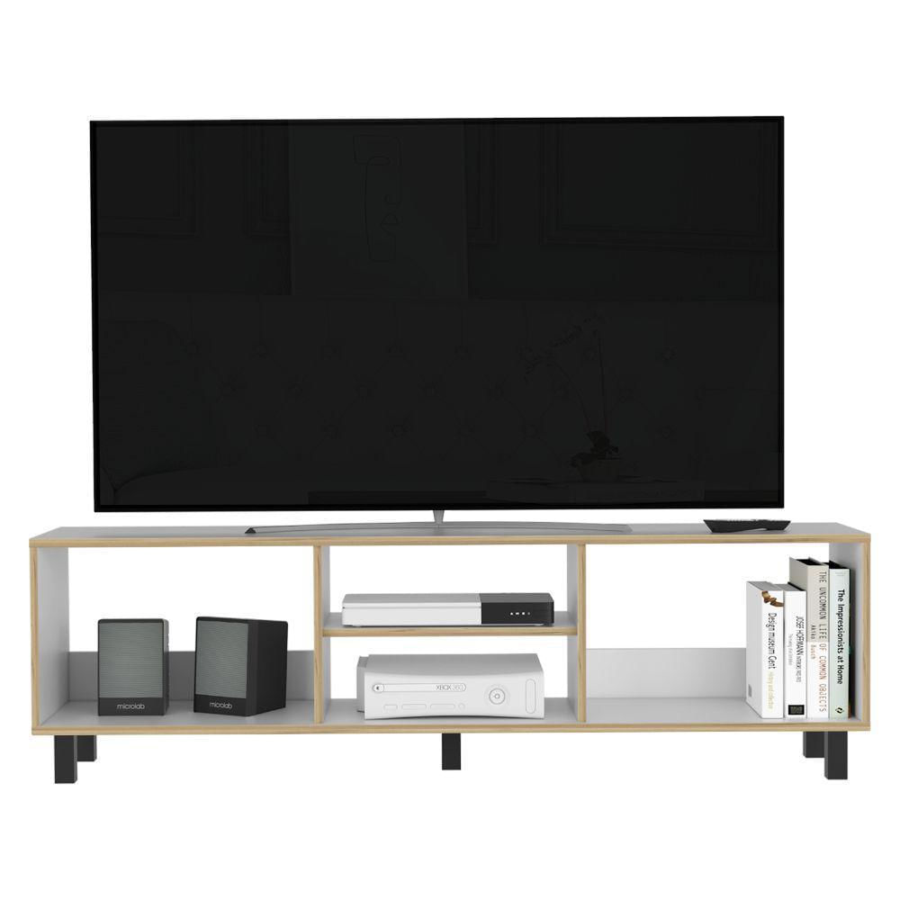 Mesa Para Tv Tunez, Blanco Y Café Claro, Para Televisor De 70 Pulgadas img #2