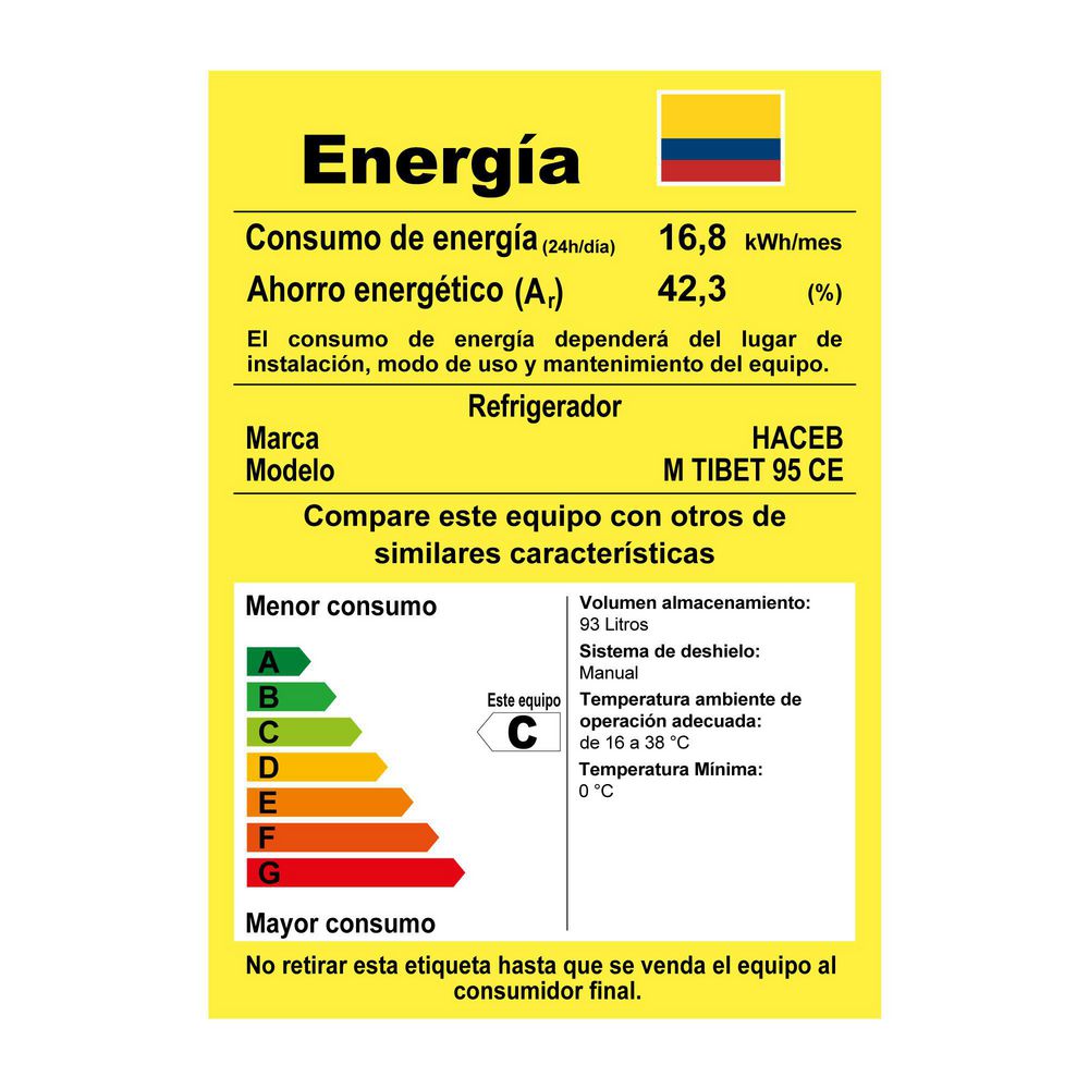 Nevera Minibar HACEB  95 Litros Brutos           93 9002045 img #6