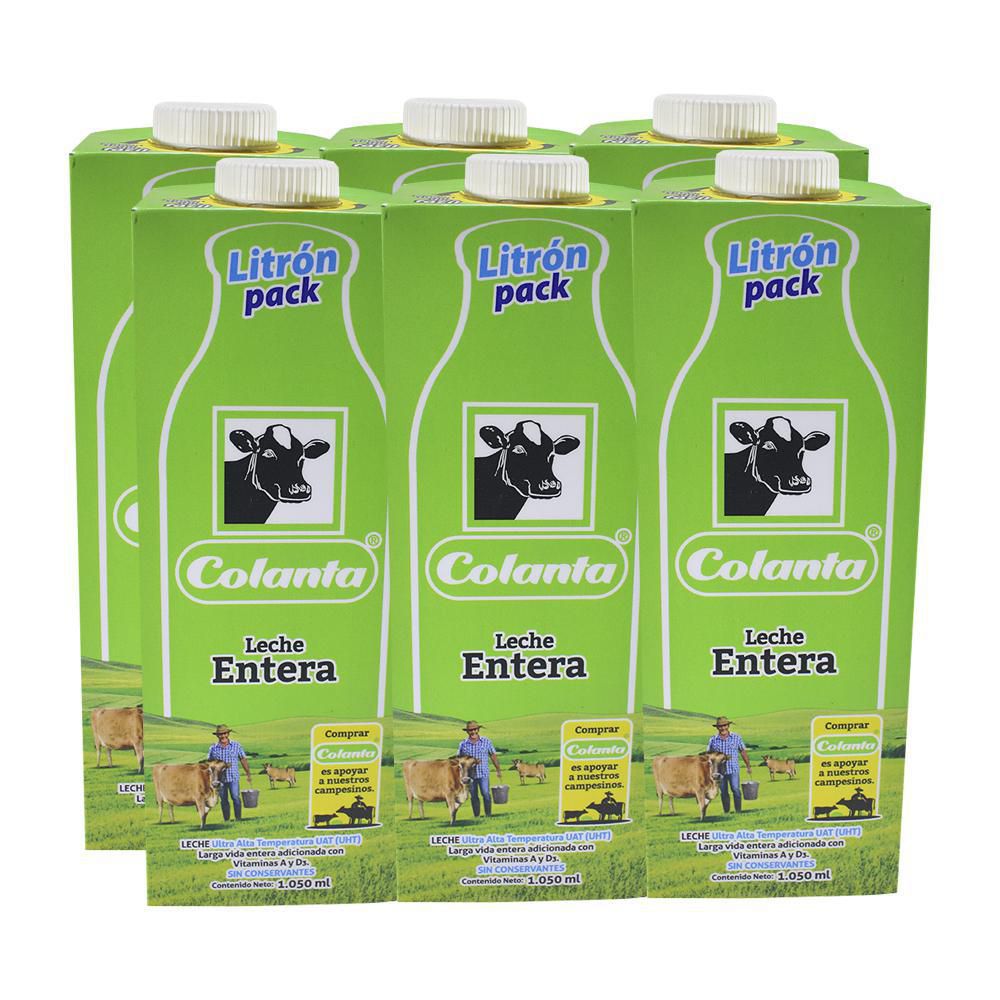 Leche Uht Entera Litron Sixpac COLANTA 6300 ml img #1