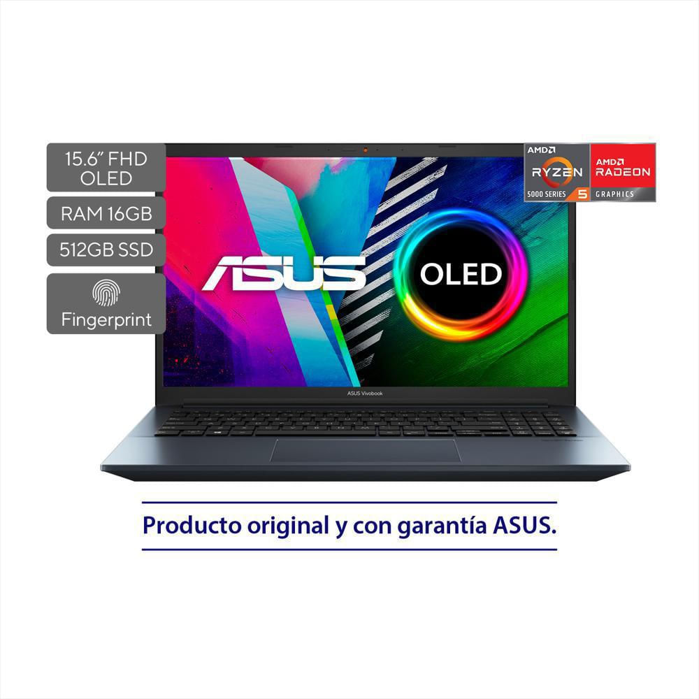 Portatil Asus Ryzen 5 5600H 512Gb M.2 Nvme 16Gb 15,6 Fhd Oled W11 Uma Quiet Blue img #1