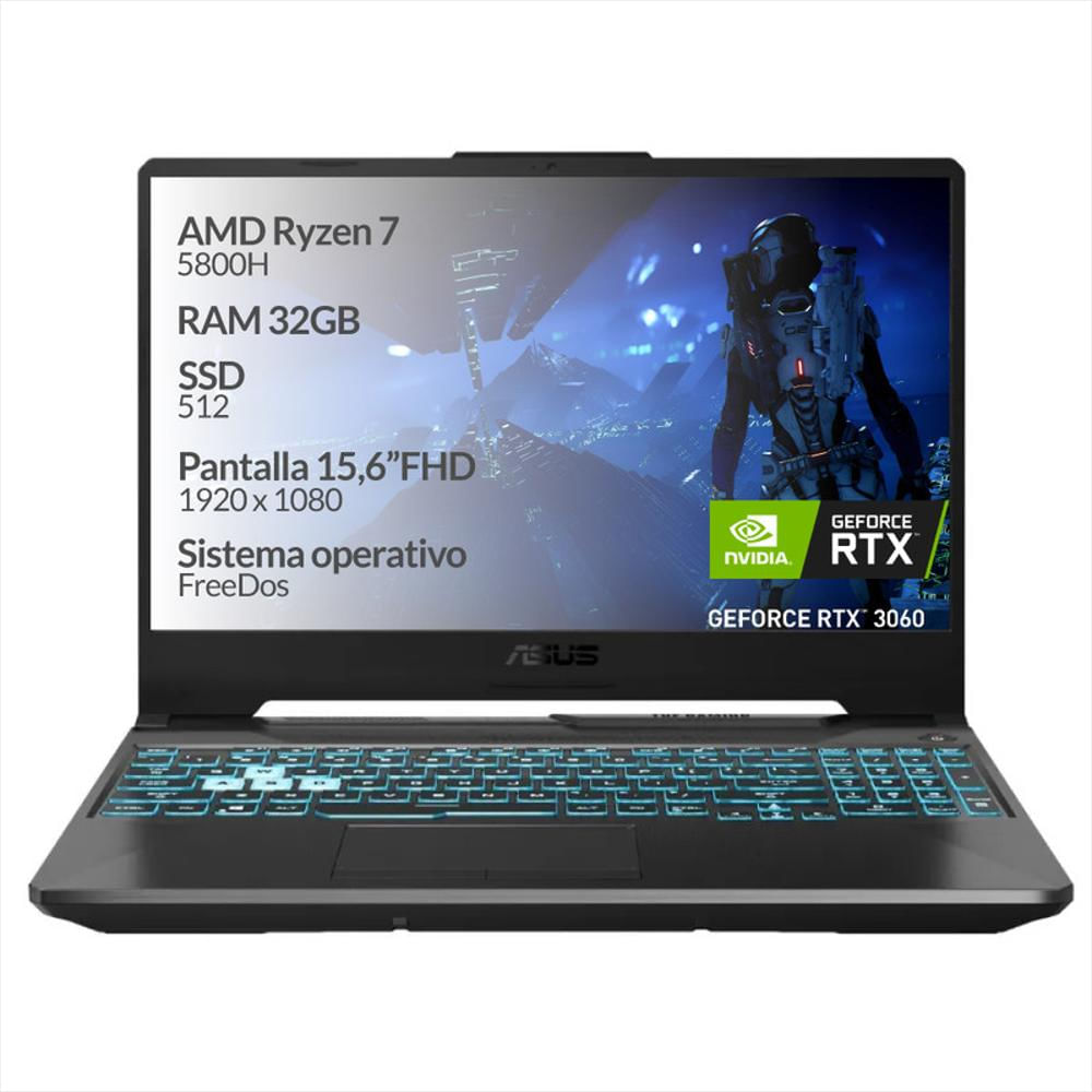 Portatil Asus Tuf A15 Ryzen 7 5800H 512Gb 16+16Gb Rtx3060 144Hz img #1