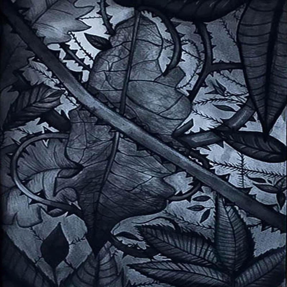 Cuadro Hojas Acuarela 85X65 img #1