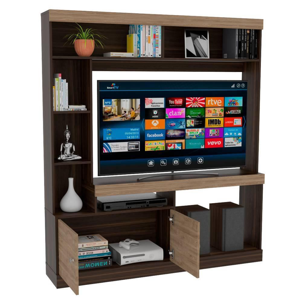 Centro De Entretenimiento Dante Habano Y Miel 180 Cm Con Dos Puertas img #1