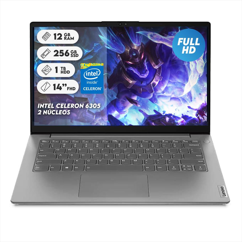 Computador Portátil Lenovo Intel Celeron 12Gb Ram + 256Ssd+ 1 Tb 14 Pulgadas Fhd img #1