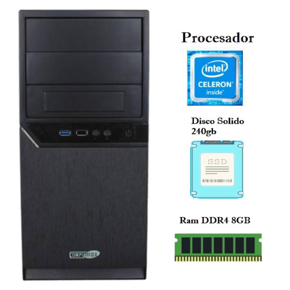 Computador Compumax Intel Dual Core J4005 Ssd 240 Gb Ram 8Gb Mon Lg20 img #2