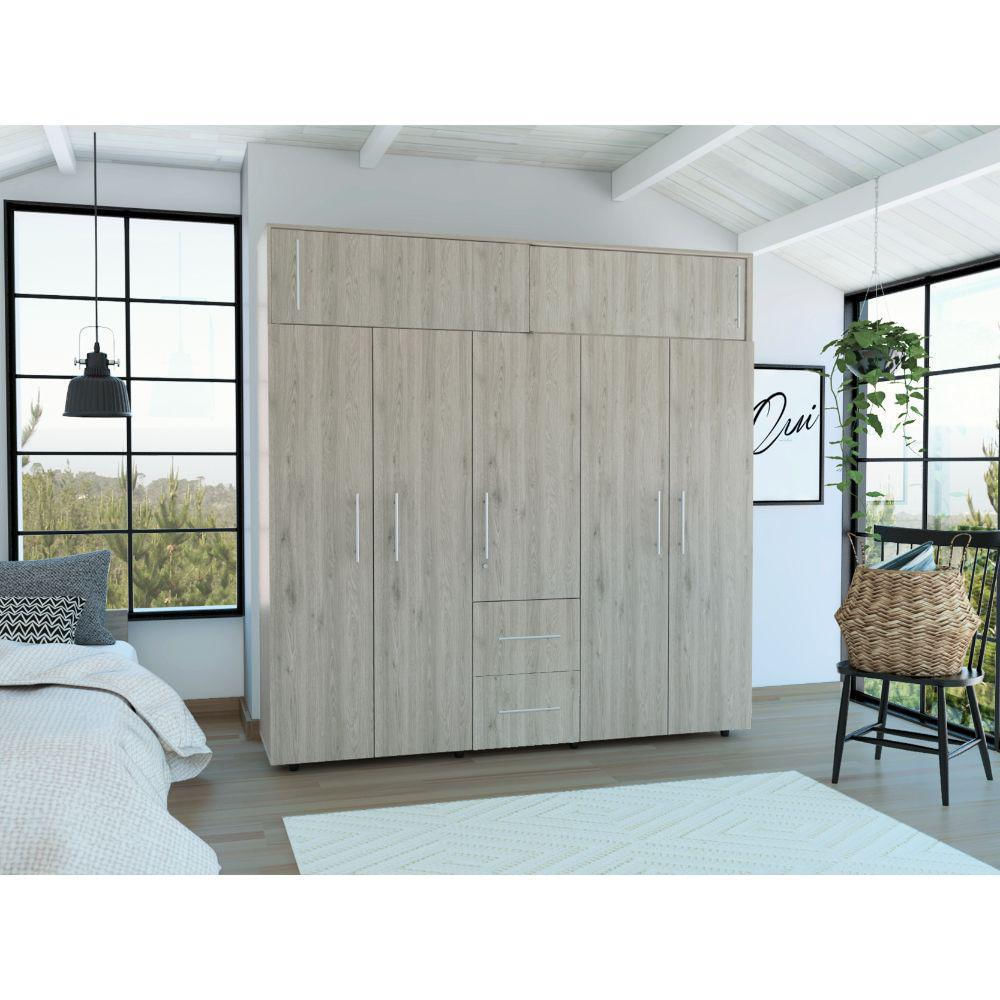 Closet Montano Humo Y Blanco Con Tres Cajones Organizadores img #3