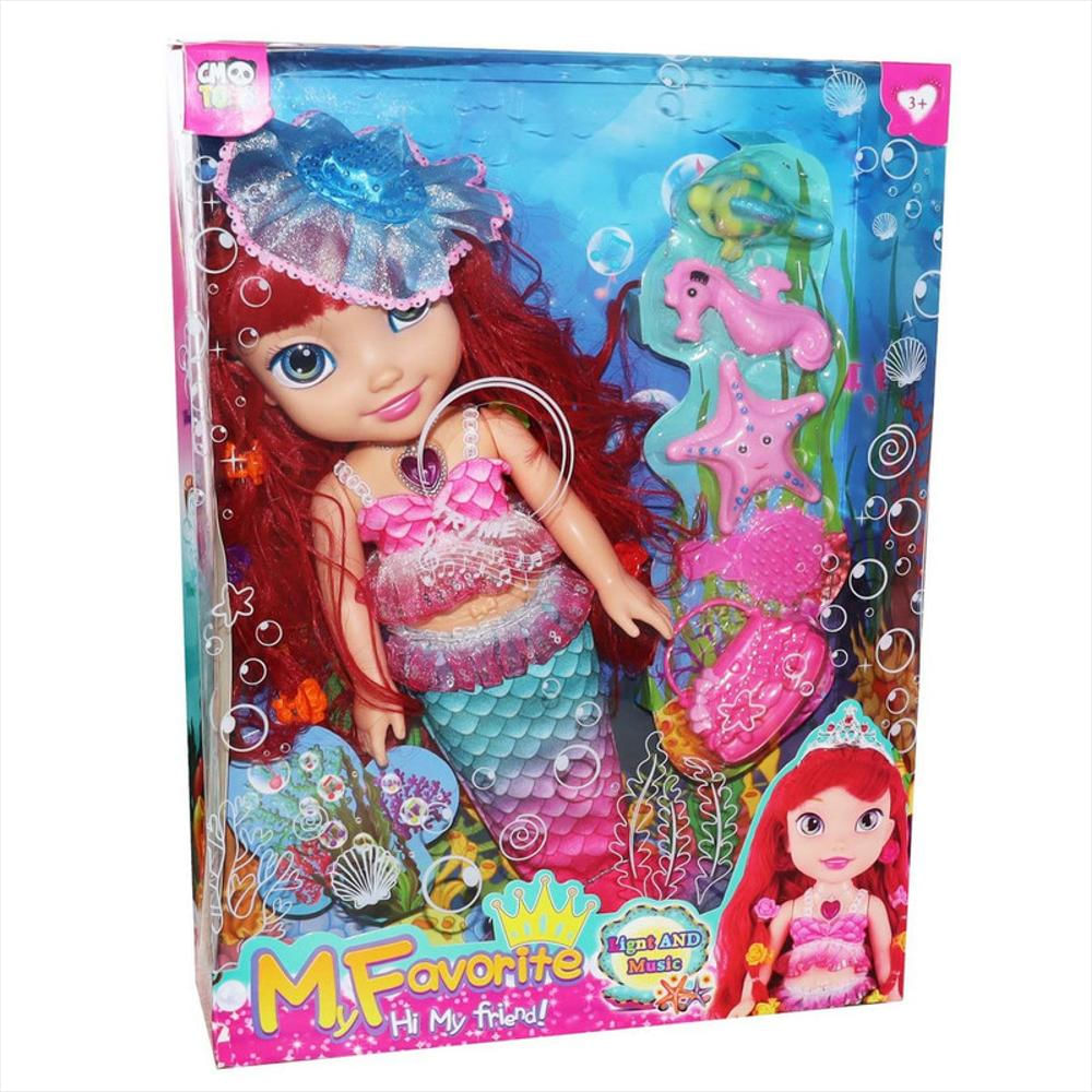 Muñeca Princesa Sirena Luces Niña Sonido + Baterias img #1