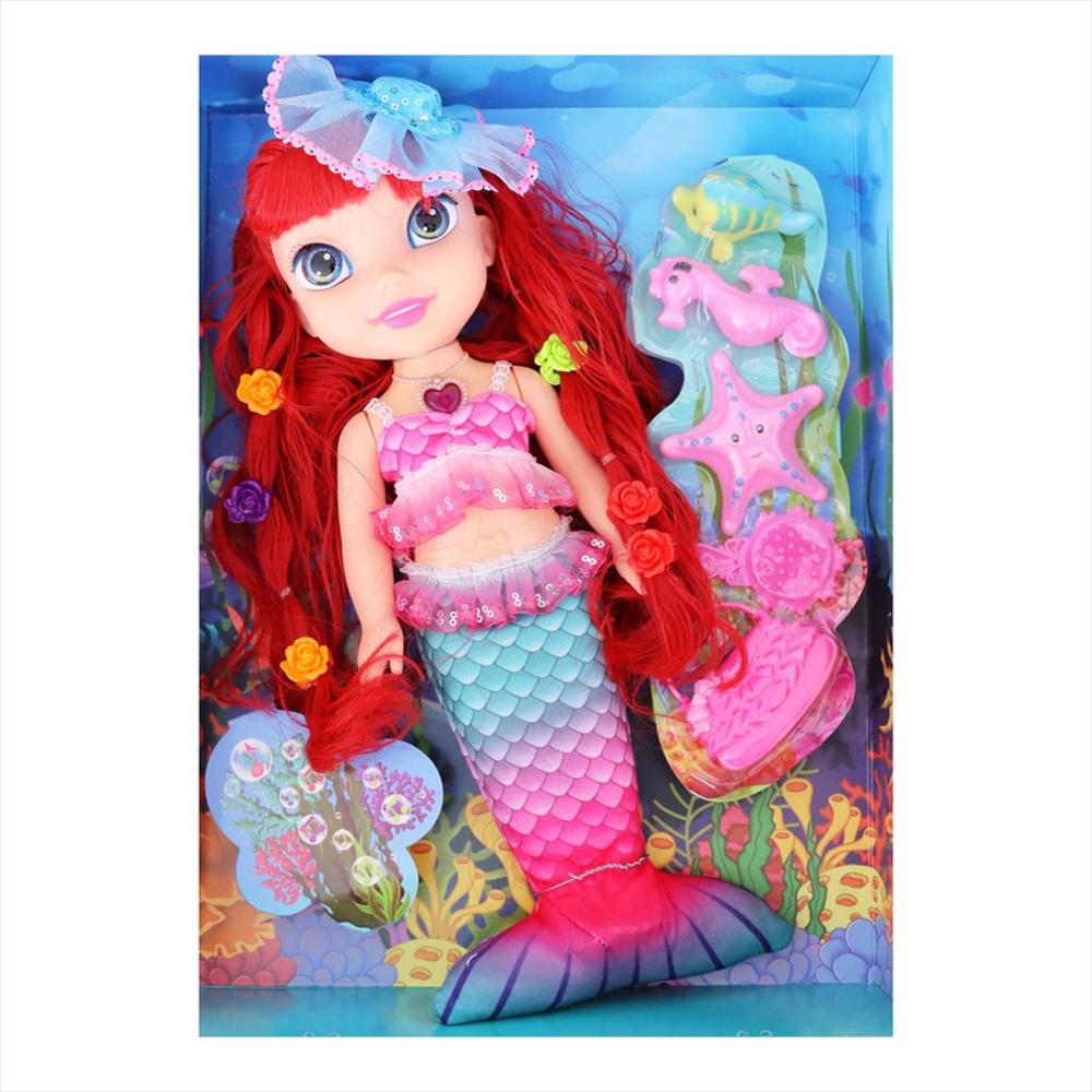 Muñeca Princesa Sirena Luces Niña Sonido + Baterias img #2