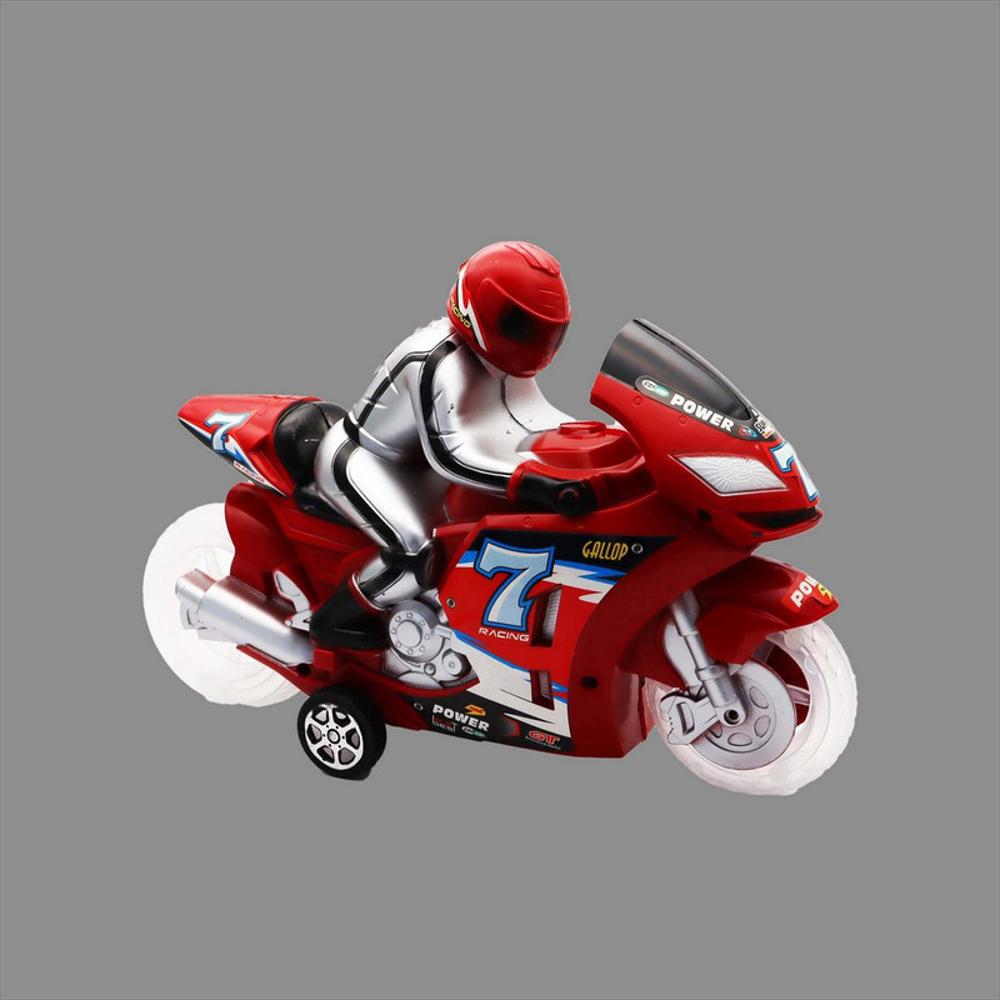 Moto De Impulso Luces Juguetes Niños Interactivo Rojo img #3
