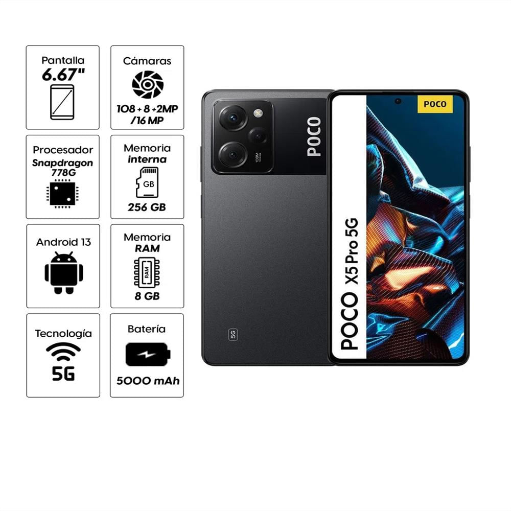Poco X5 Pro 5G 256Gb 8Gb Negro img #2