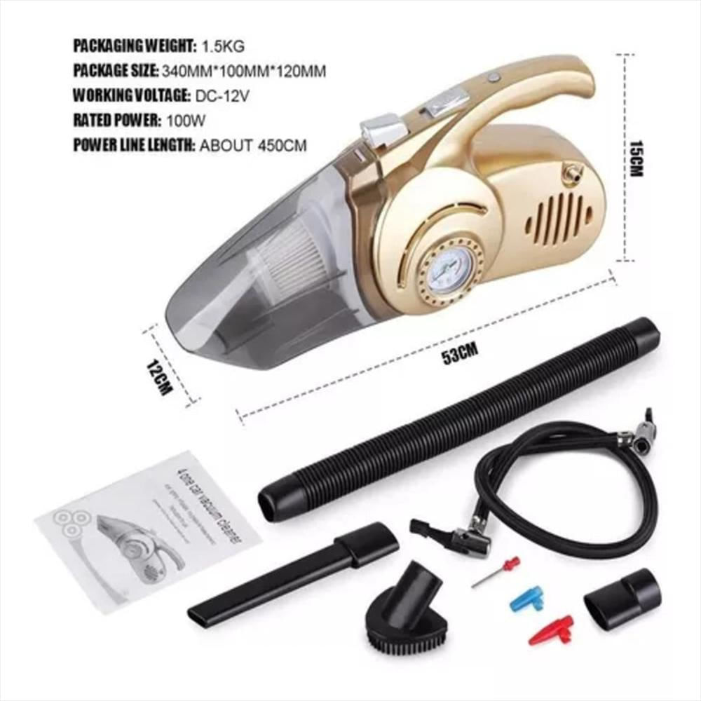 Aspiradora De Carro 4 En 1 Integrado Compresor Y Linterna img #5