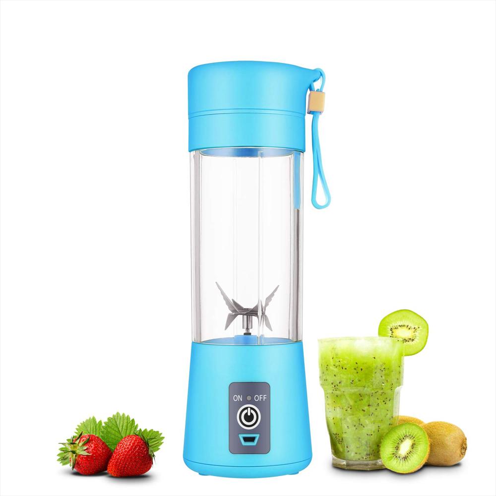 Licuadora Personal Recargable Portatil Usb 6 Aspas Azul img #4