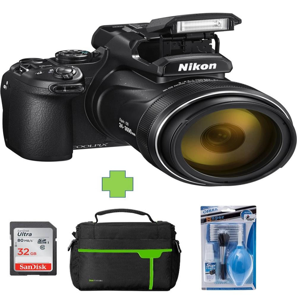 Cámara Nikon Coolpix P1000 Negro 16Mp Zoom 125X + 32Gb+Bolso+Kit Limpieza img #1