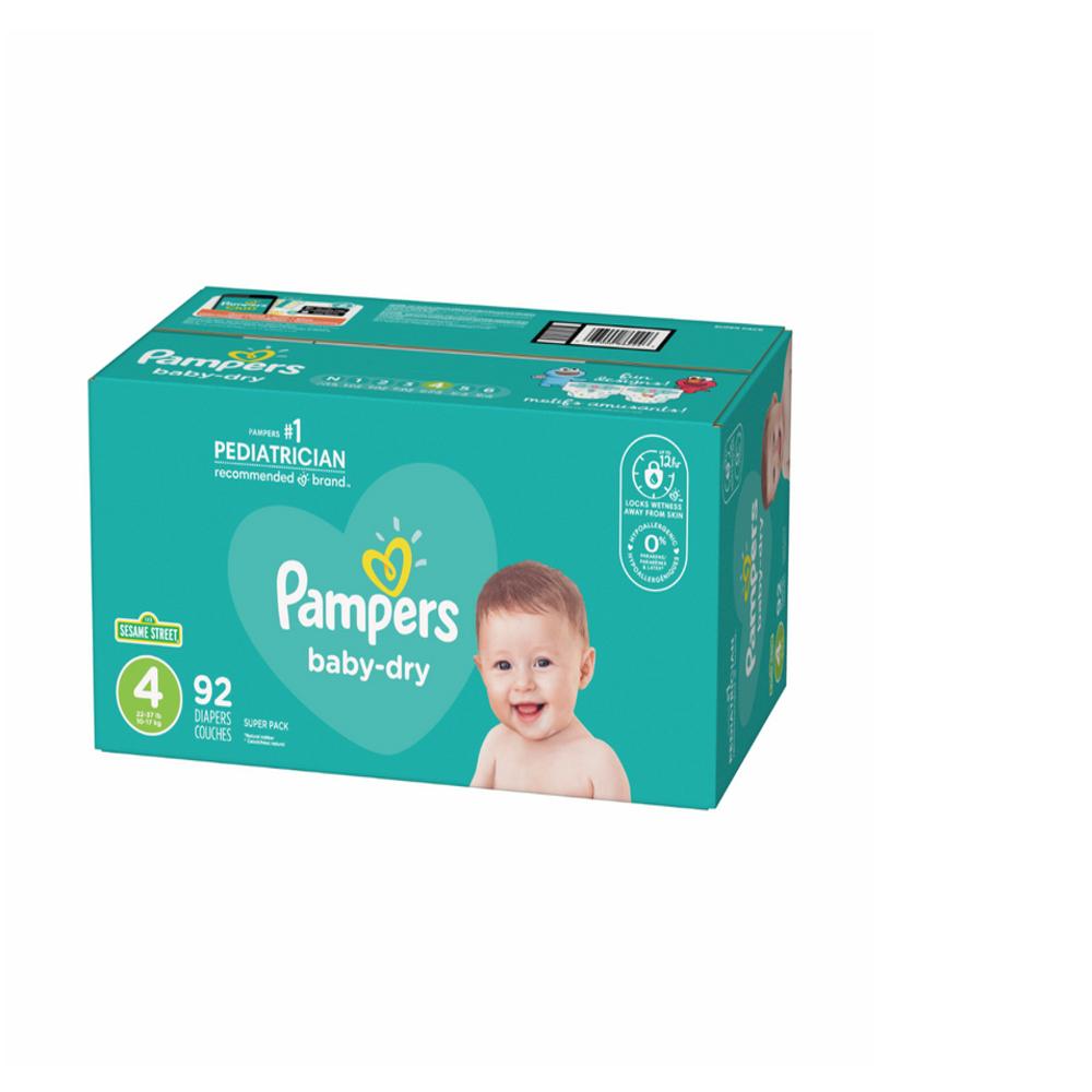 Set De Pañales Pampers Baby Dry Etapa 4 X 92 Unidades img #1