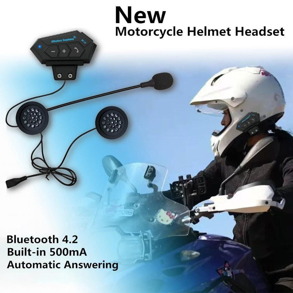 Intercomunicador Para Casco De Moto Auricular Bluetooth Bt 12 img #1
