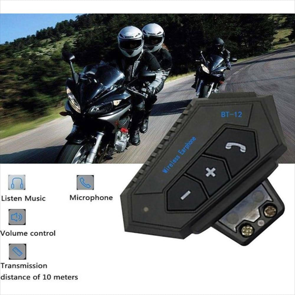 Intercomunicador Para Casco De Moto Auricular Bluetooth Bt 12 img #2