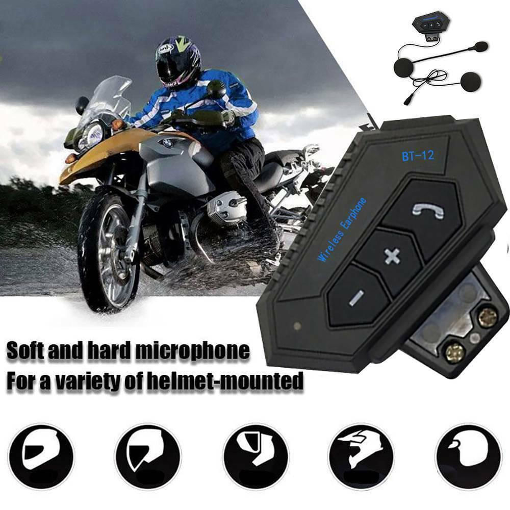 Intercomunicador Para Casco De Moto Auricular Bluetooth Bt 12 img #3
