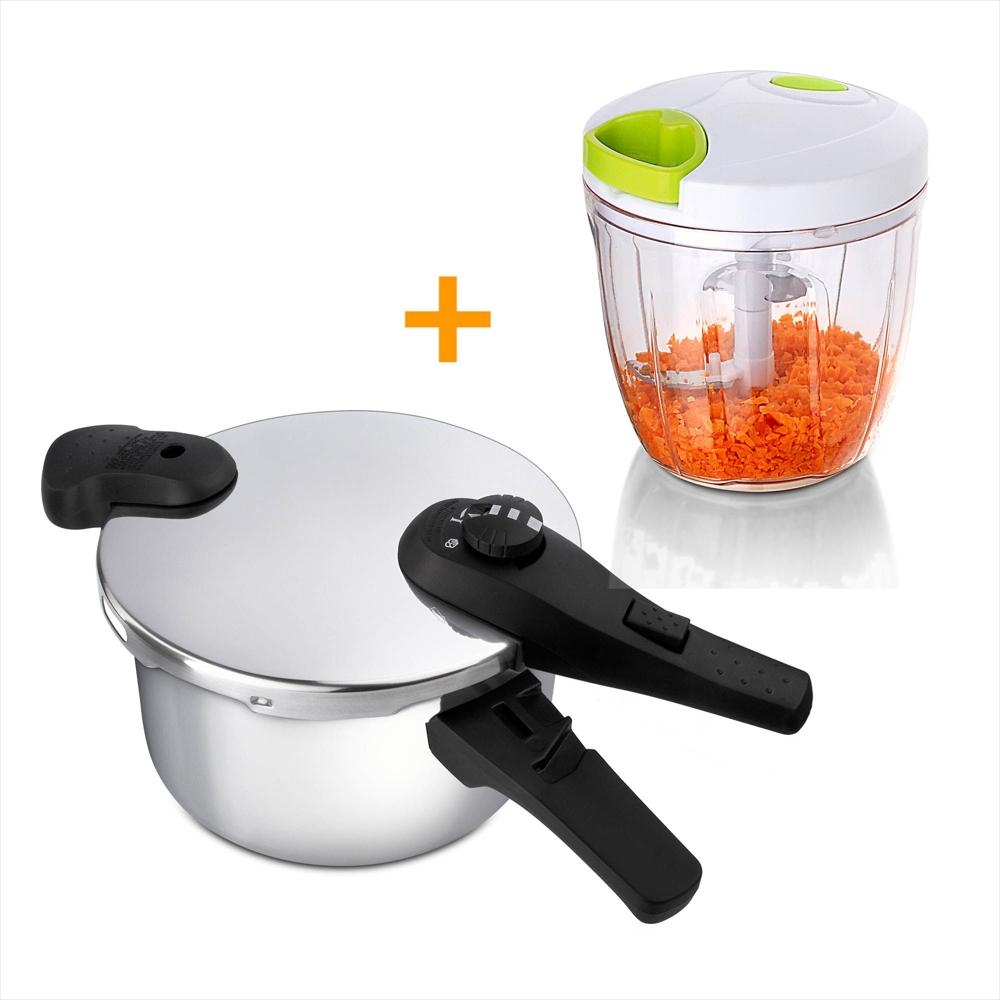 Combo: Olla A Presión 7Lt + Picadora Para Halar 900Ml Chefmaster img #3