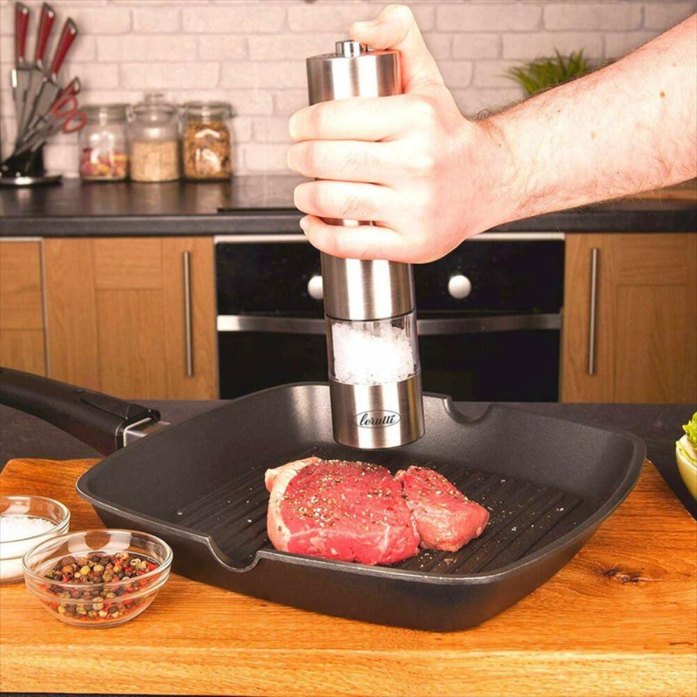 Juego de molinillos de sal y pimienta eléctricos de primera calidad img #2