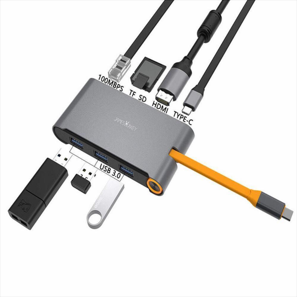 Adaptador USB Tipo C 8 en 1 con carga rápida USB-C PD de 100 W img #1