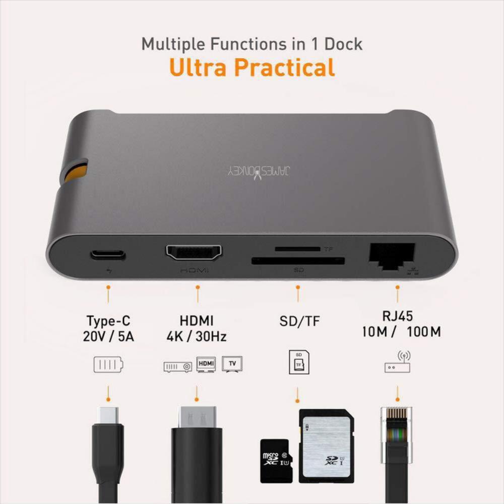 Adaptador USB Tipo C 8 en 1 con carga rápida USB-C PD de 100 W img #3