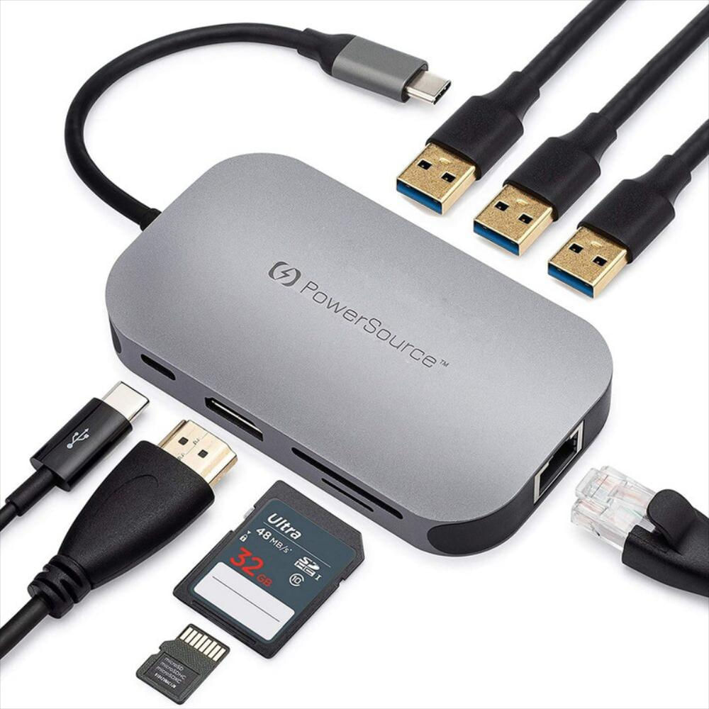 Adaptador con puerto Ethernet 8 en 1 img #1