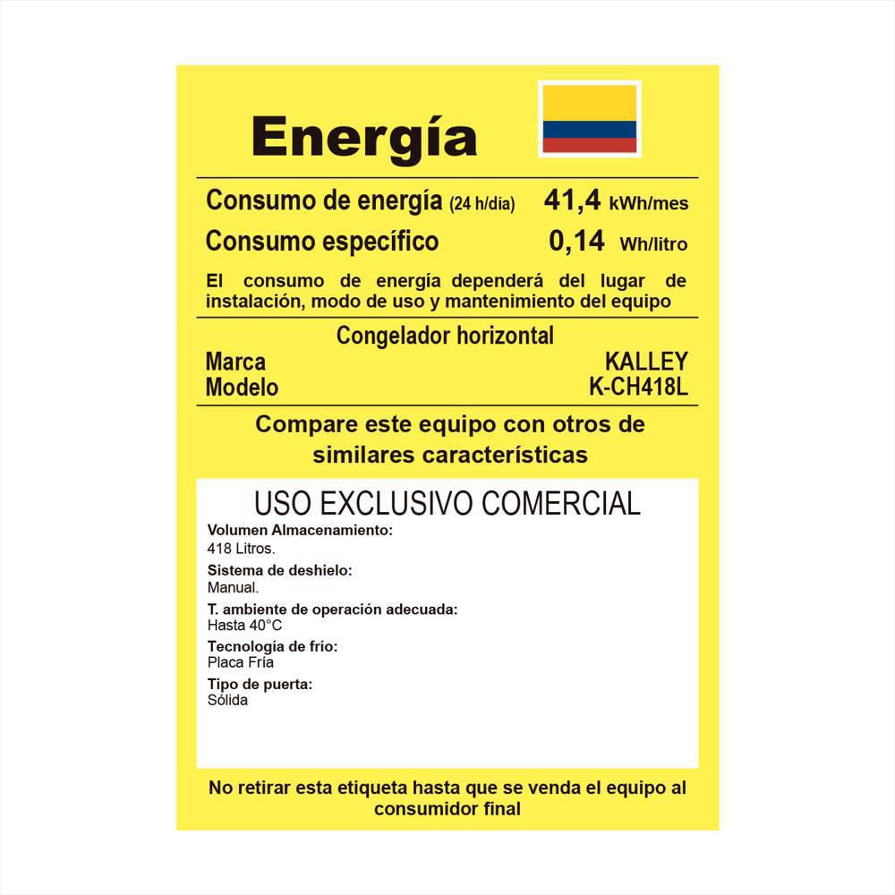 Congelador Horizontal Kalley 418 Litros K Ch418l img #5