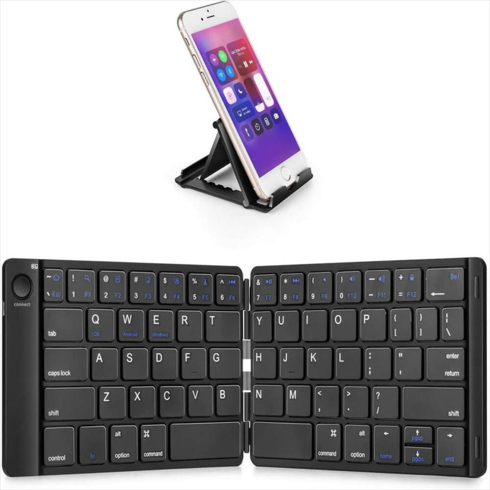Teclado inalámbrico portátil con soporte  compatible con iOS, Android, Windows img #1