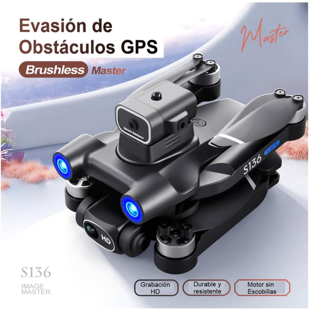 Drone Wifi Gps Motor Brushless S136 Doble Camara Estuche img #2