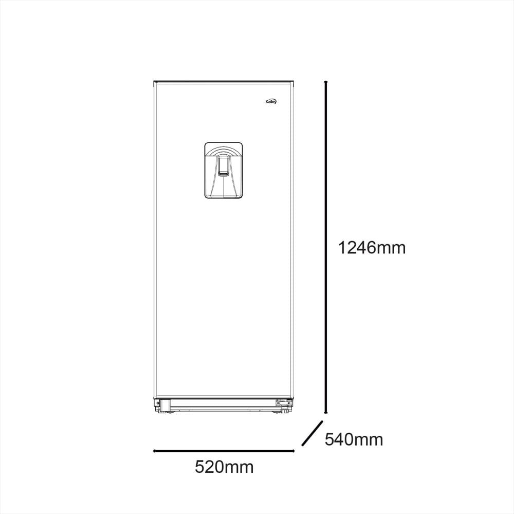 Nevera Con Dispensador Kalley Frost 187 Litros K N187l Gris img #4