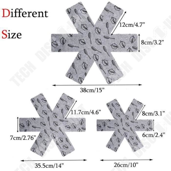 Protectores de estufas y ollas TD protectores antiaraazos para sartenes 3 tamaos img #2