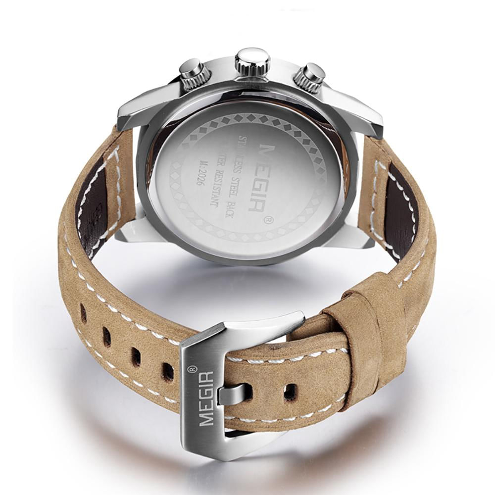 Reloj Hombre Megir 2026 Cronógrafo - Cafe img #2