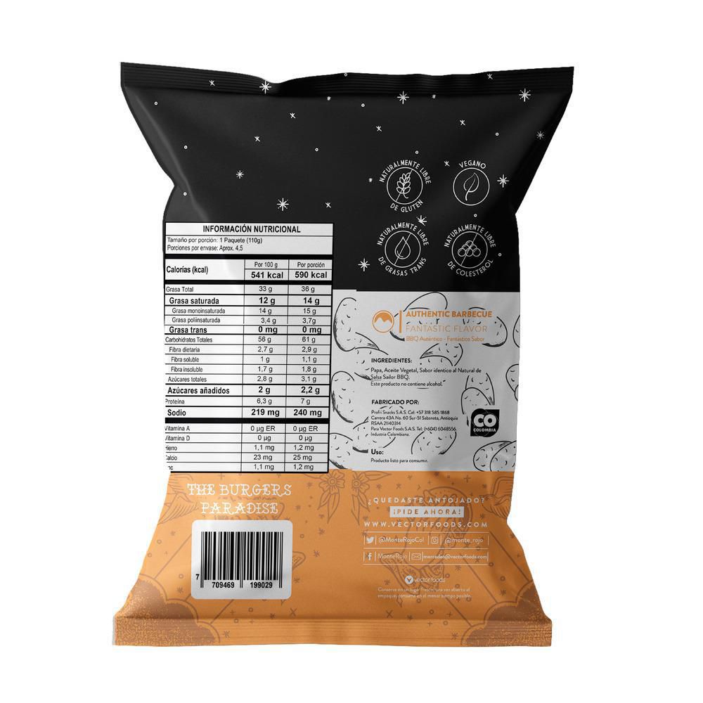 Papas Gourmet Sailor BBQ MONTE ROJO 110 gr img #2