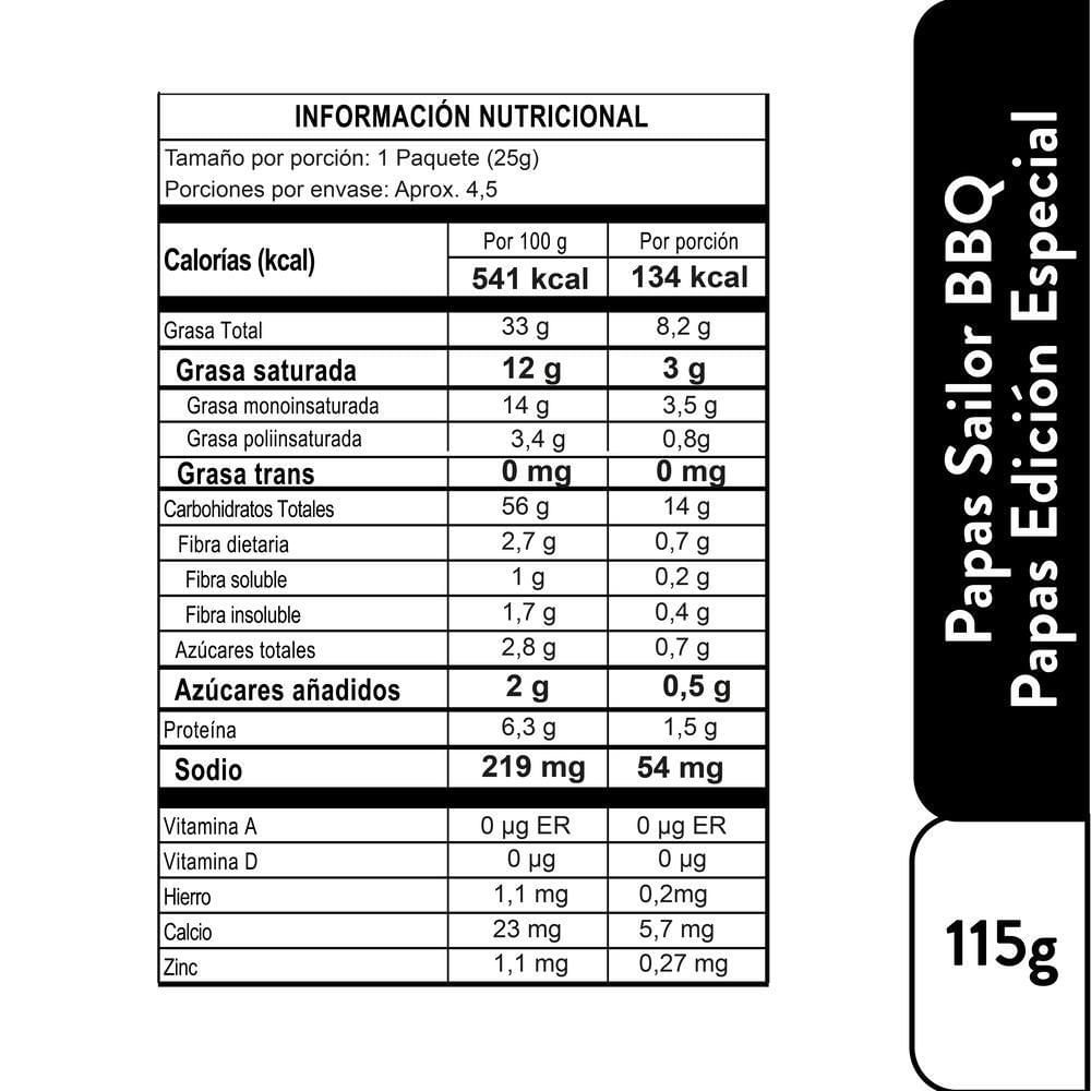 Papas Gourmet Sailor BBQ MONTE ROJO 110 gr img #4