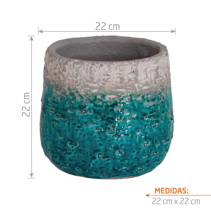 Matera Cermica Iris 22 cm Verde img #2