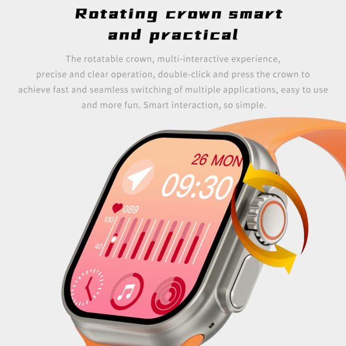 Reloj Smartwatch Series 8 49mm Llamadas Bluetooth K800 ULTRA Negro img #4