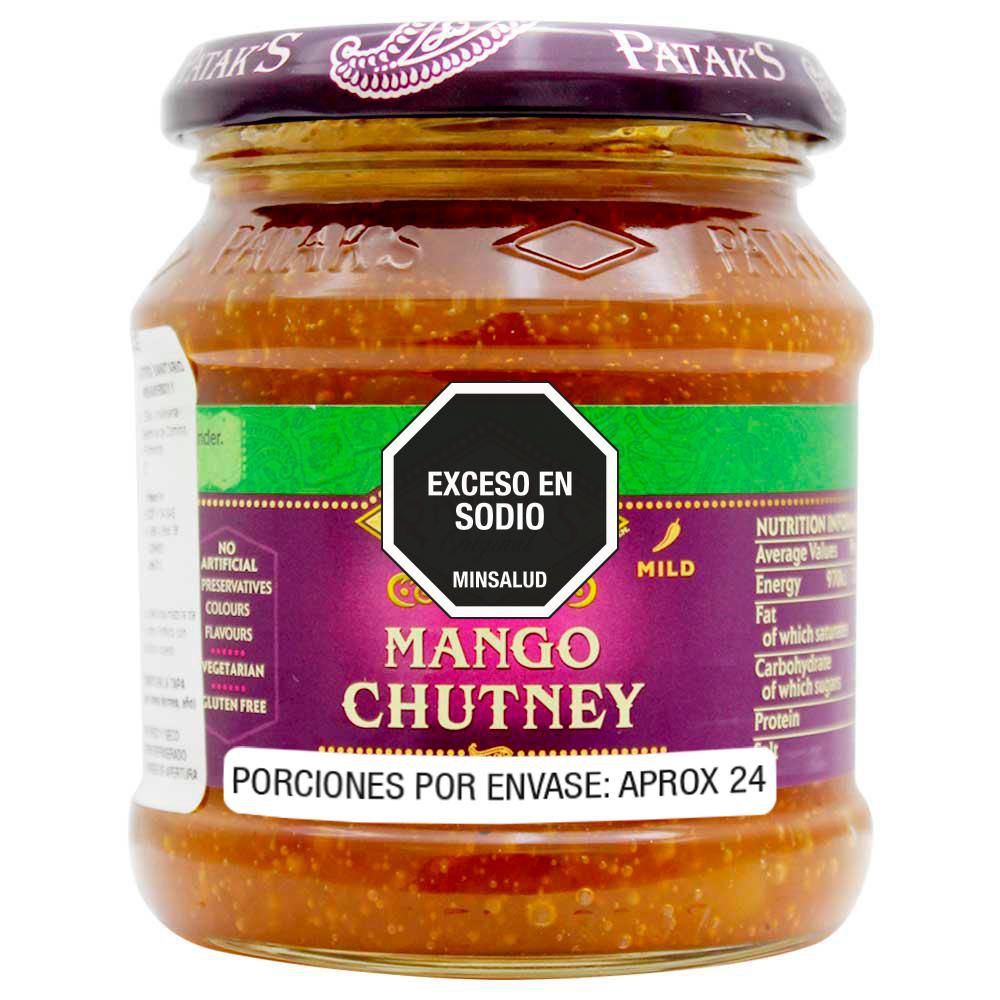 CHUTNEY DE MANGO CON ESPECIAS PATAKS 340 gr img #1