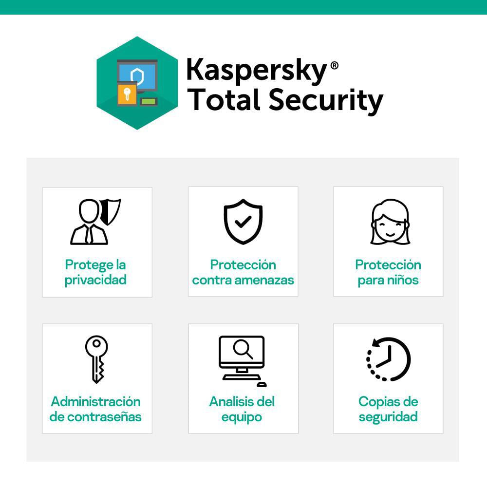Kaspersky Total Security 3 Dispositivo 2 Años img #3
