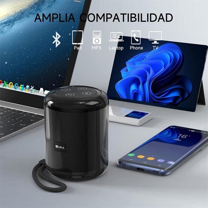 Mini Bocina Speaker Bluetooth Altavoz Portátil 1Hora Boc062 Negro img #4