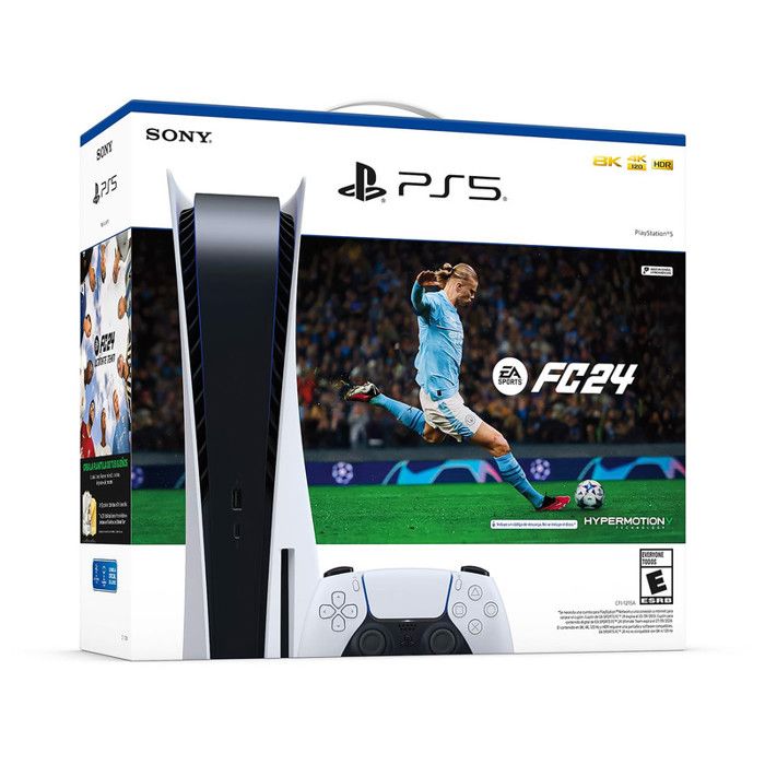Consola PS5 Estándar 825GB + 1 Control Dualsense + Voucher de descarga Juego FC24 img #3