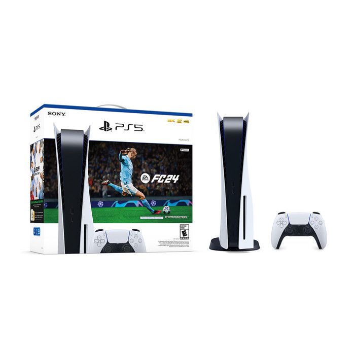 Consola PS5 Estándar 825GB + 1 Control Dualsense + Voucher de descarga Juego FC24 img #4