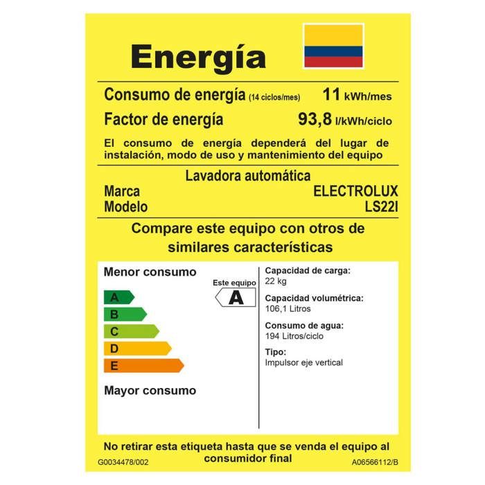 Lavadora Electrolux 22 Kg Carga Superior Gris | LS22I img #6