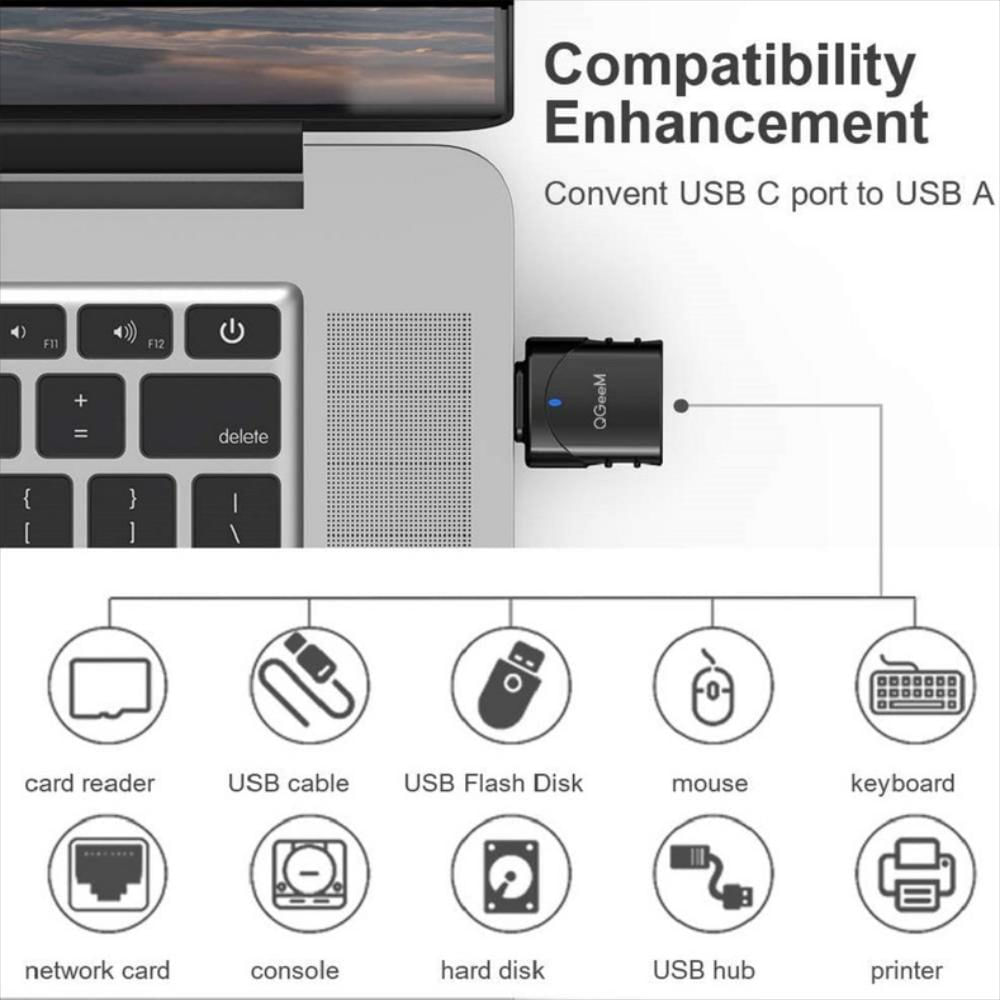 Adaptador Convertidor Tipo C a USB 3.0 Transferencia Rápida img #4