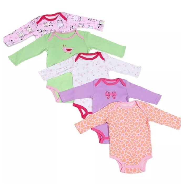 bodies mamelucos bodys bebe para niña Manga larga carters bebé x5und img #1