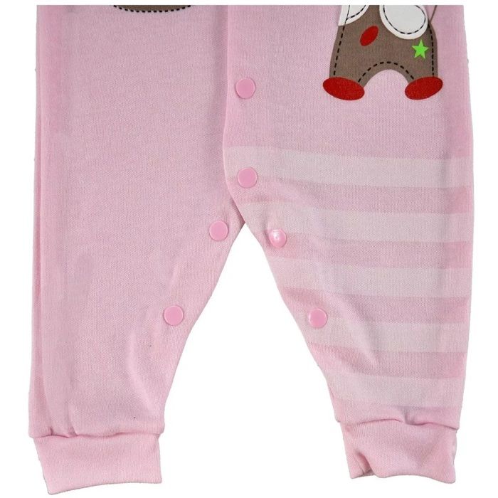pijama bebe enteriza para bebé niña jirafa rosado img #3