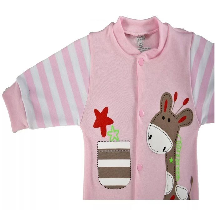 pijama bebe enteriza para bebé niña jirafa rosado img #4